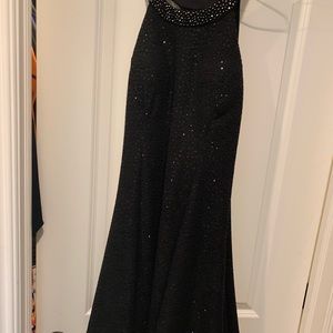 betsy Adam black homecoming dress
